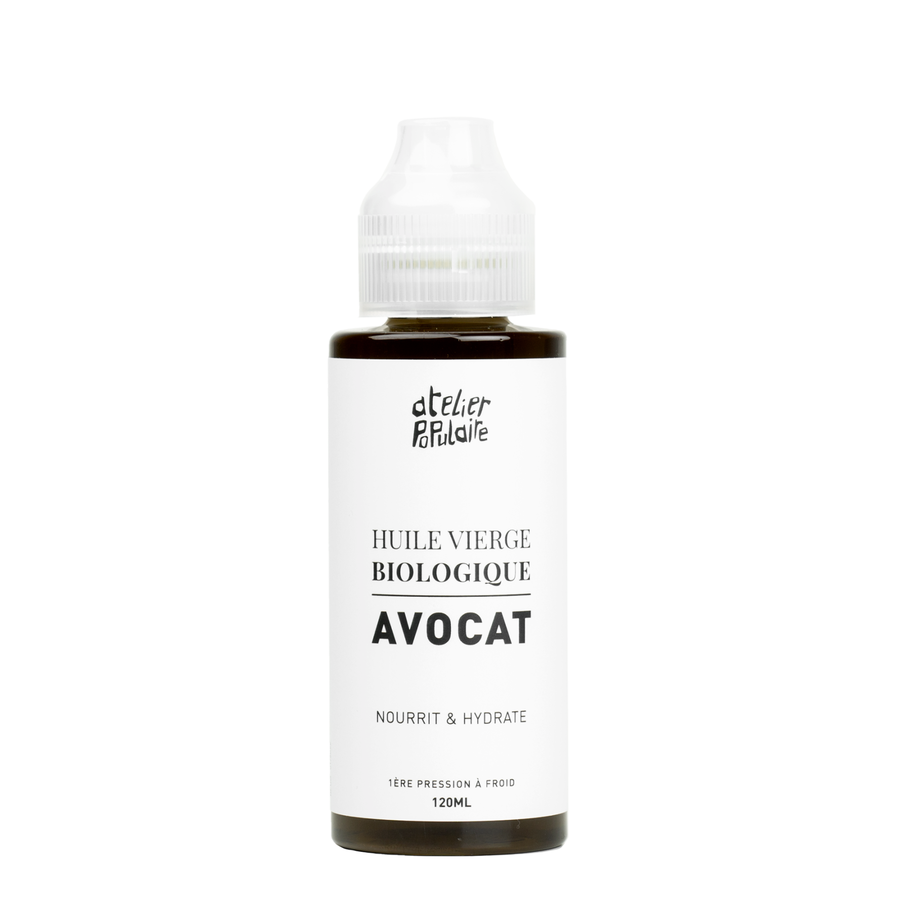 Huile vierge d'Avocat certifiée bio - Atelier Populaire - 120ml
