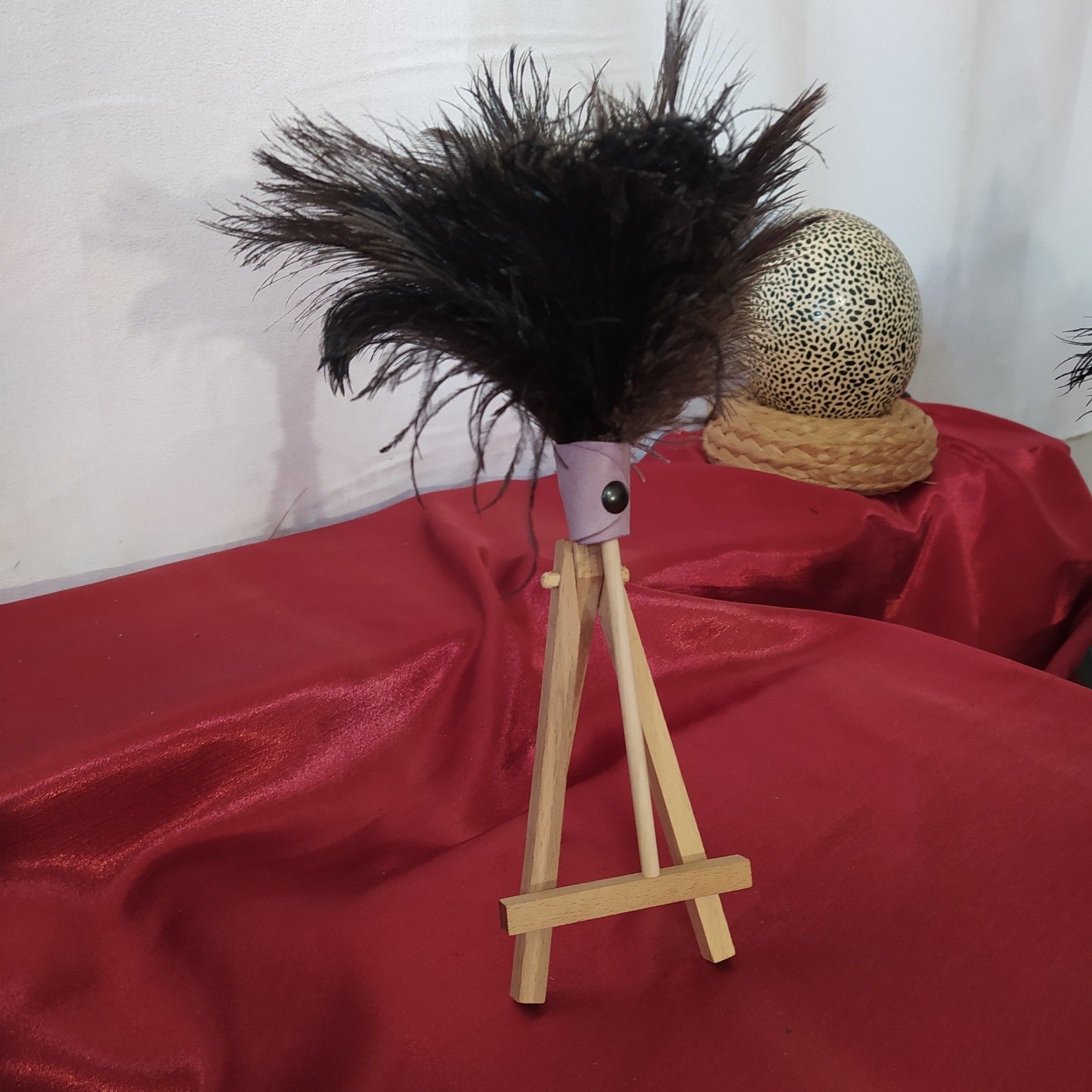 Plumeau en plumes d'autruche, collection Topaze