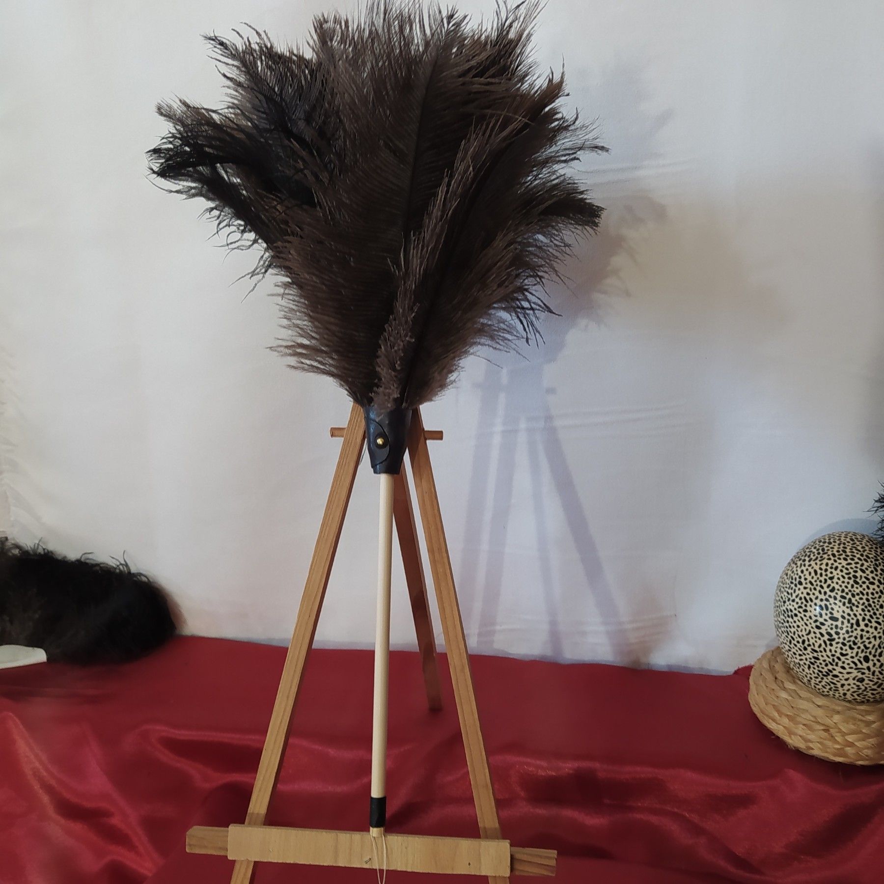 Plumeau en plumes d'autruche, Collection Cristal