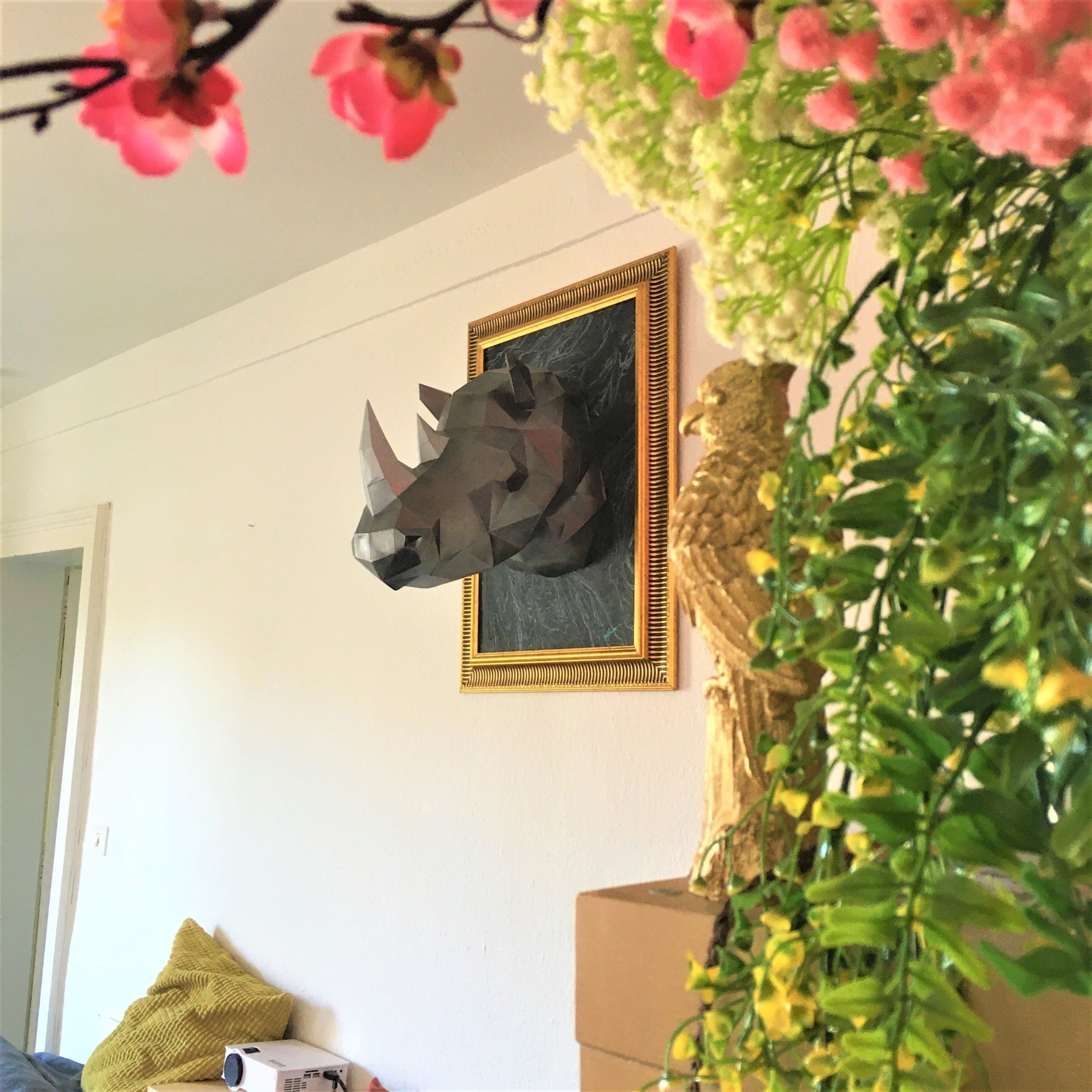 Rhinocéros Lalur - toile & cadre