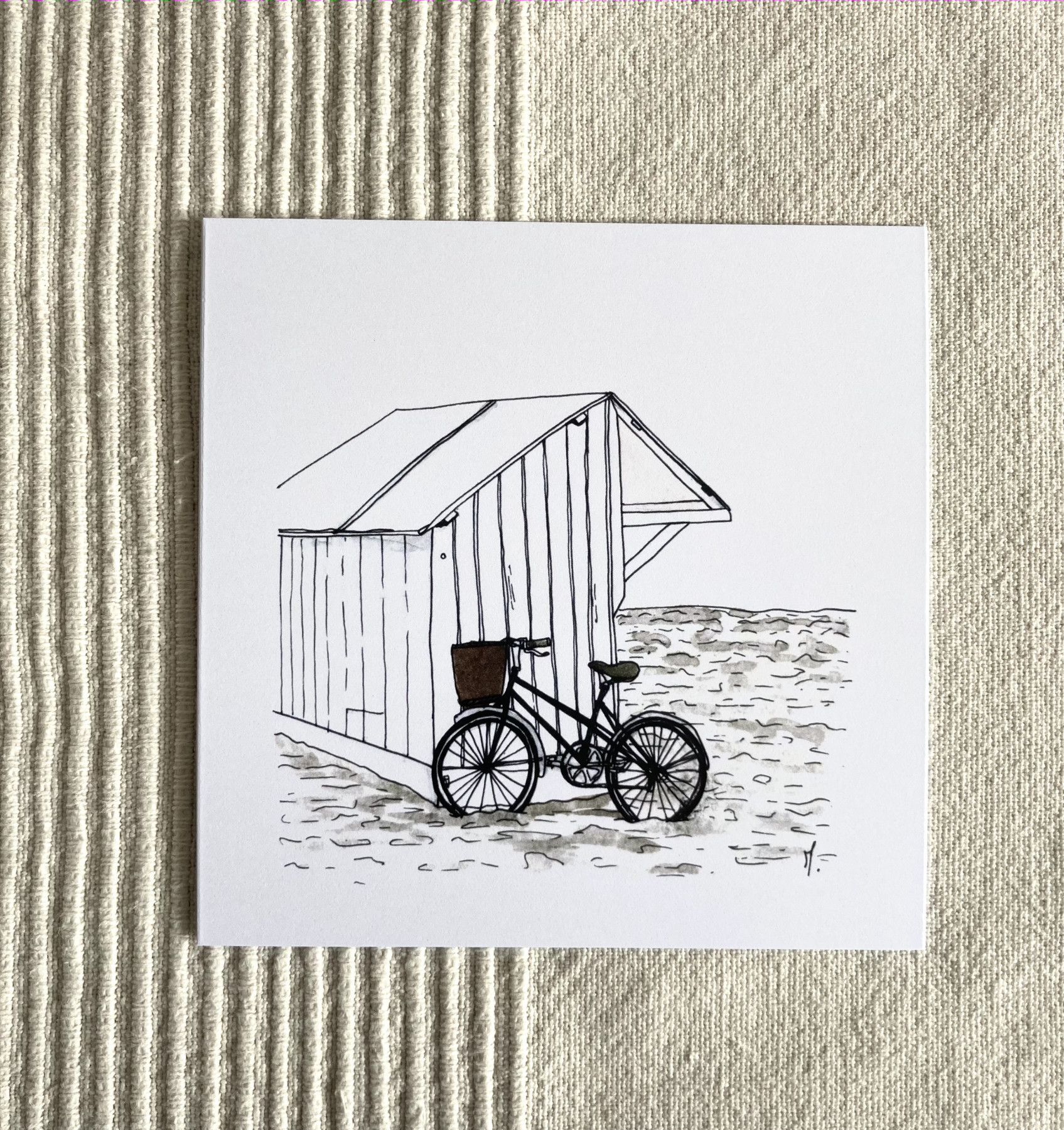 Lot de cinq cartes postales - Bord de mer