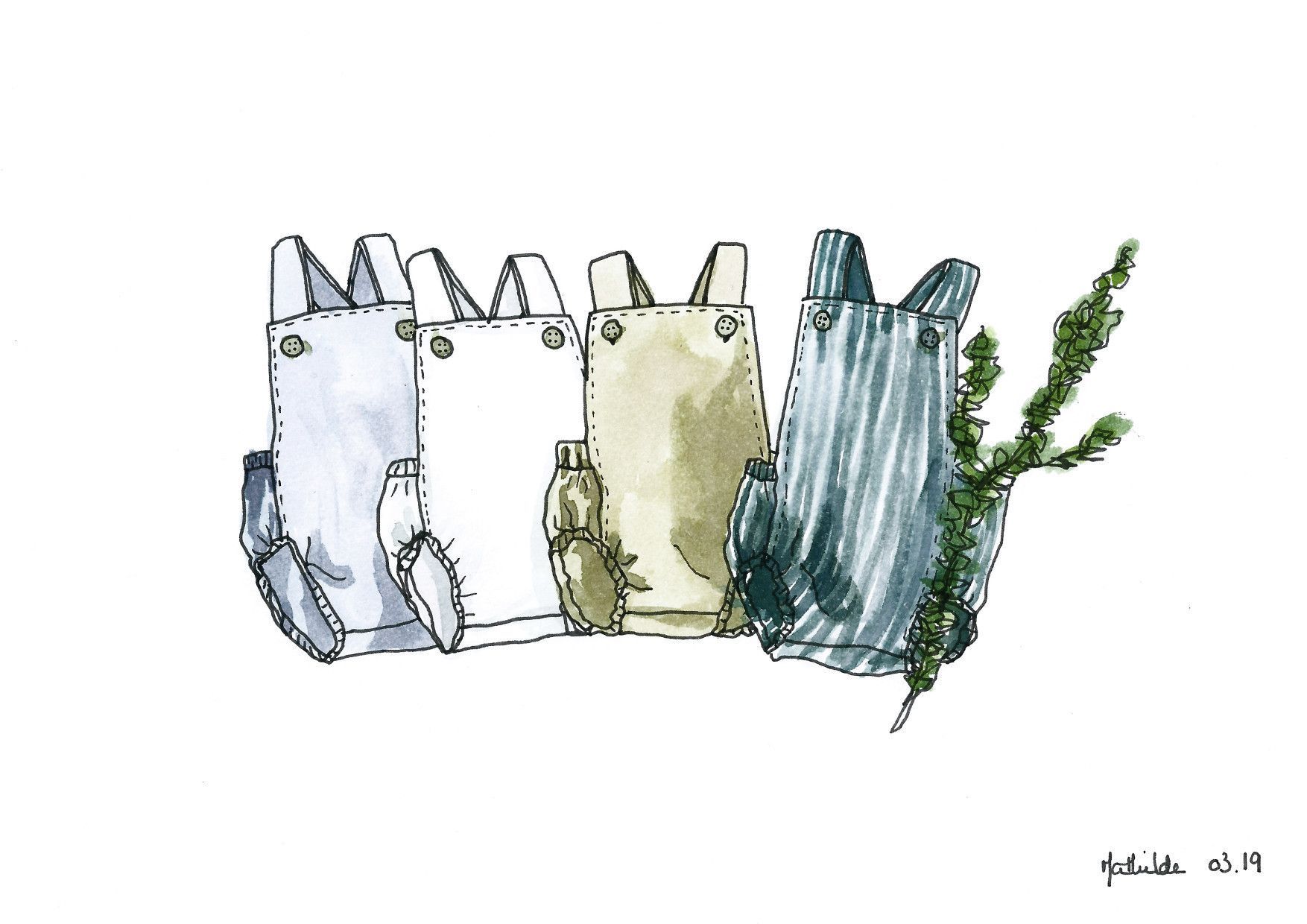 Lot de cartes postales - Layette