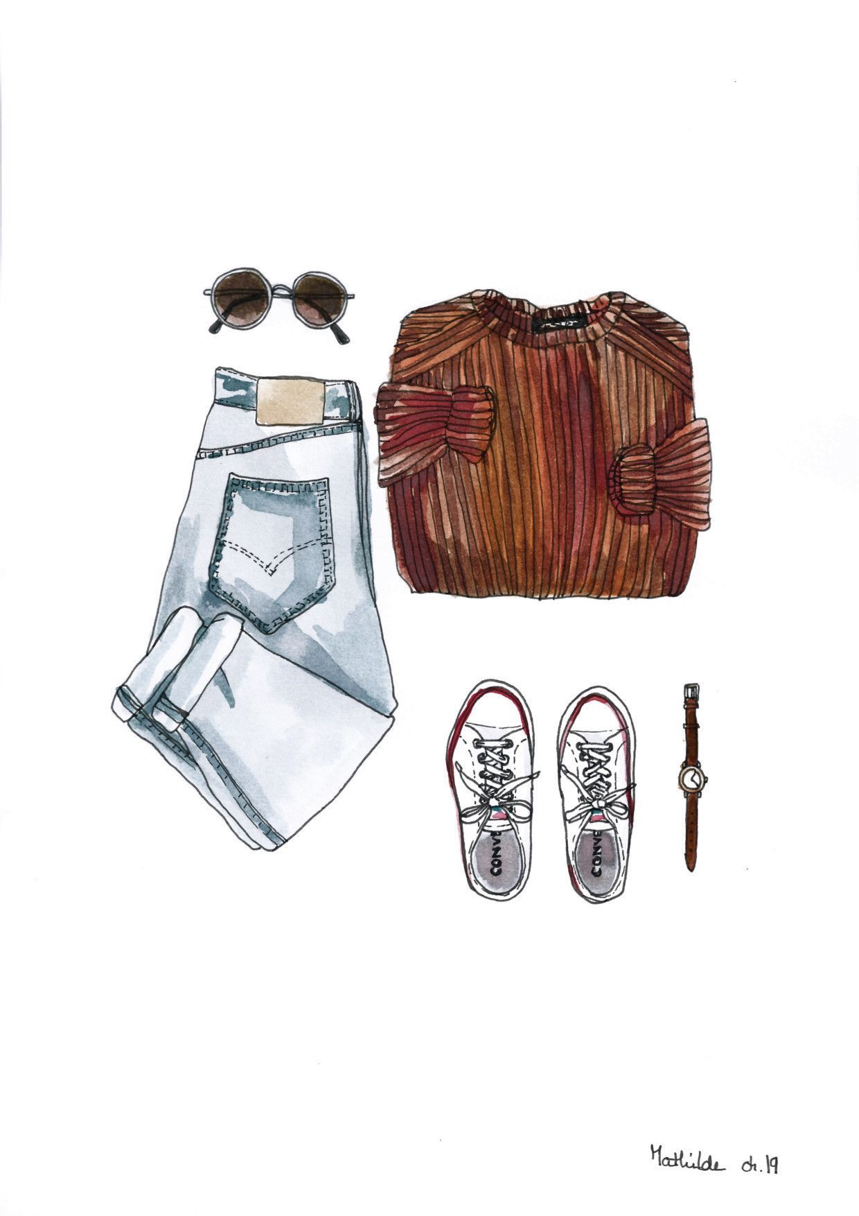 Lot de cartes postales - Outfit