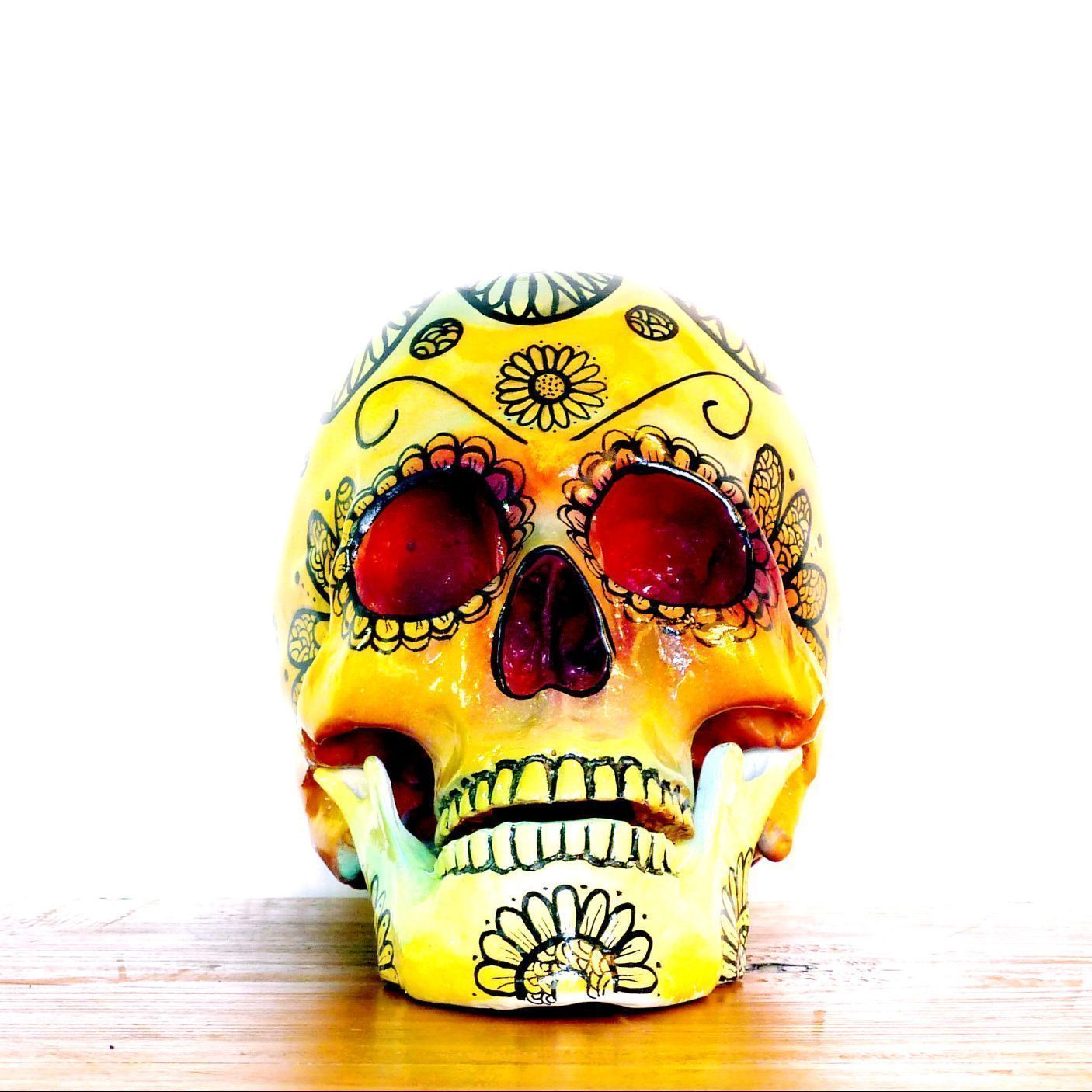 Tête de mort Skull xl Calaveras Dia de los muertos Marguerite