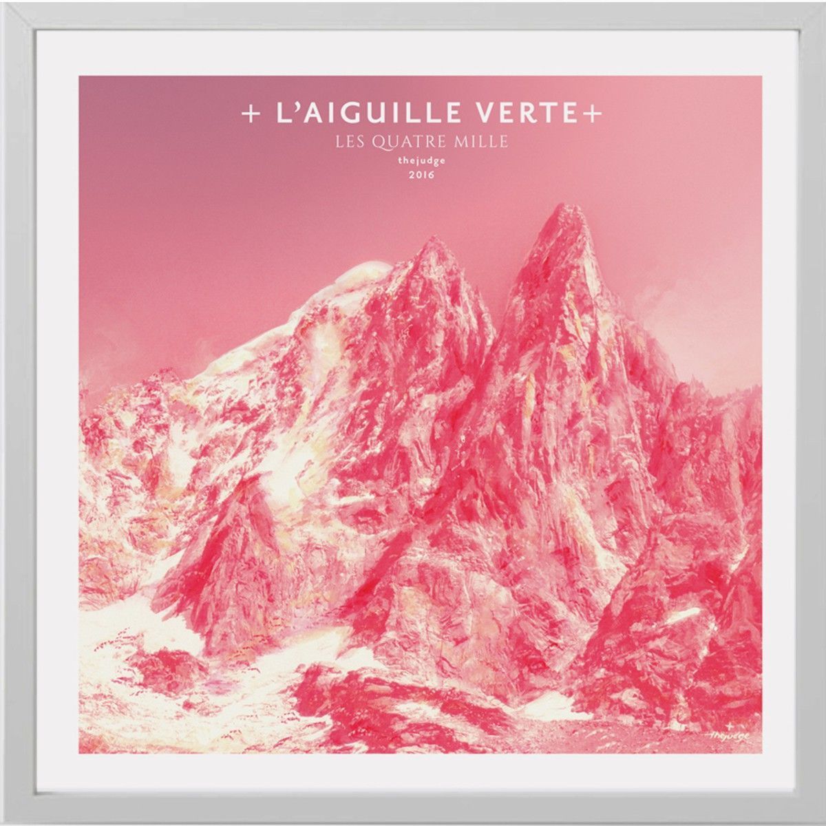 Aiguille verte - Affiche Peinte