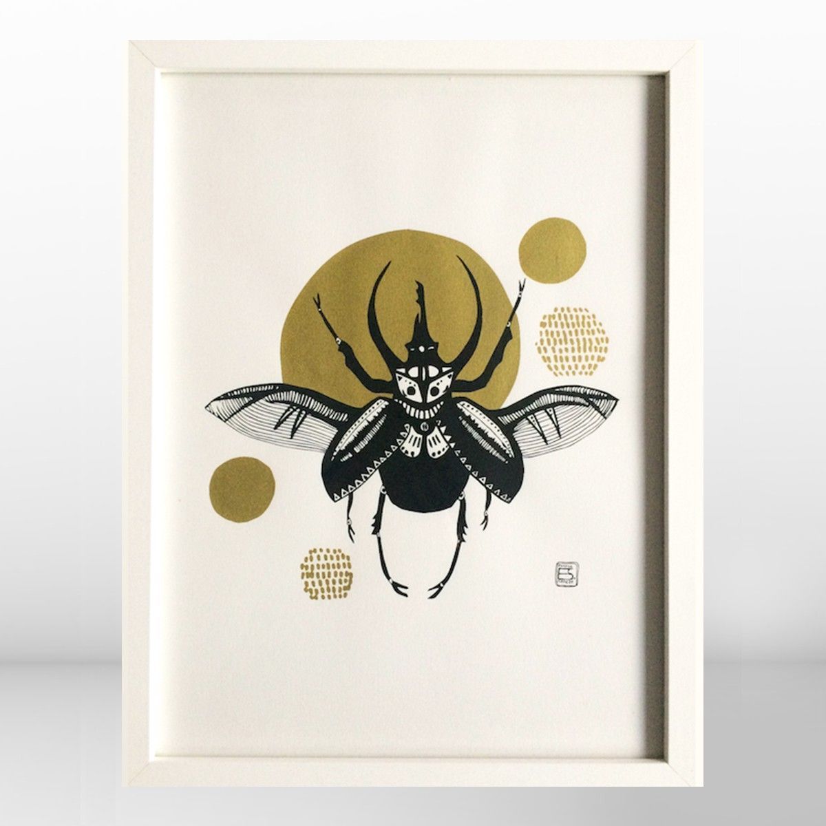 Sérigraphie - Coléoptère doré