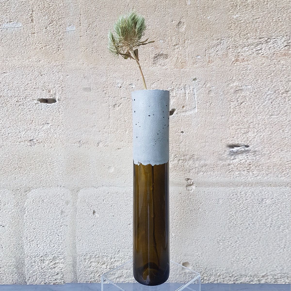 Soliflore Verre Béton