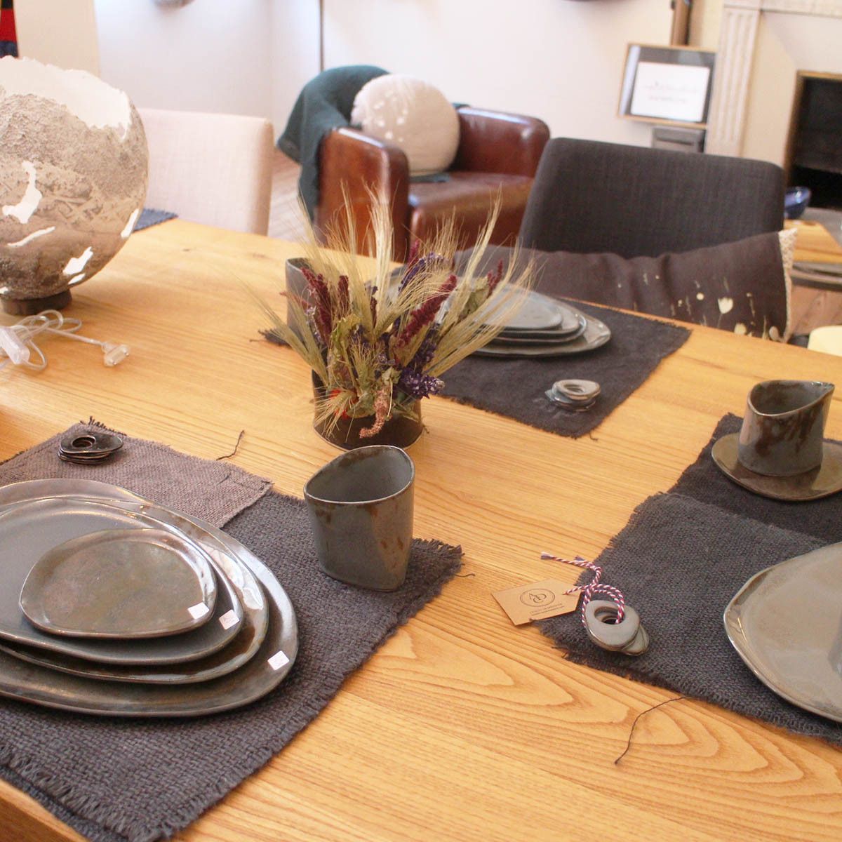 Assiette Procaryote bleu et marron - collection Cellule