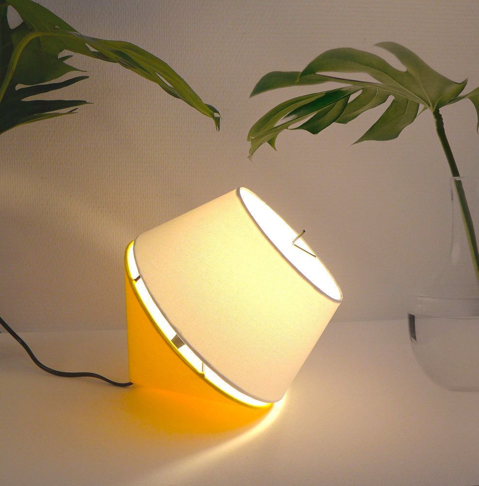 lampe Toupie jaune