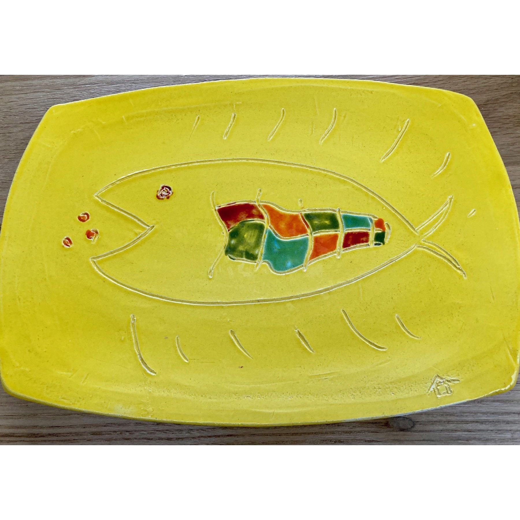 Plat poisson jaune