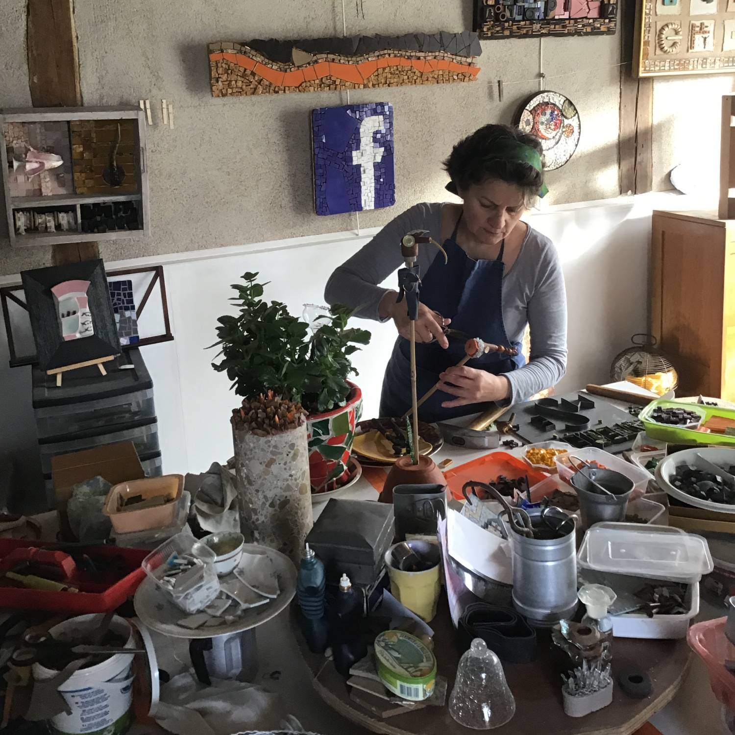 Marie-Ella Stellfeld dans son atelier